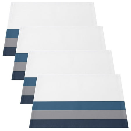

4 Pcs Placemats Home Cotton Linen Braided Placemats Heat Resistant Table Mats Non-Slip Washable Place Mats for Dining Party Holiday 33*48cm/13*19in