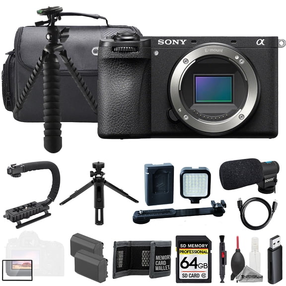 Sony a7C II Black (Body)   Mic   64GB   Extra Battery  LED Flash- ULTIMATE Kit (International Version)