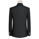 thumbnail image 2 of Traje con cuello levantado y botones blancos, traje de dos piezas para hombre (chaquetaquetaqueta + pantalones), trajes Zhongshan de estilo chino para hombre, azul, gris, negro 4XL, 2 of 5