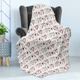 thumbnail image 4 of Love Soft Flannel Fleece Throw Blanket, Hand Drawn Style Doodle Hearts Valentines Day Romance Hipster Modern Pattern, Cozy Plush for Indoor and Outdoor Use, 50" x 70", Ruby Black White, by Ambesonne, 4 of 5