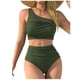 thumbnail image 1 of Conjunto de Bikini de Cintura Alta para Mujeres Color Sólido Alto Corte de una Pieza Traje de Baño, Traje de Surf Deportivo con Almohadillas Extraíbles para la Playa, 1 of 4