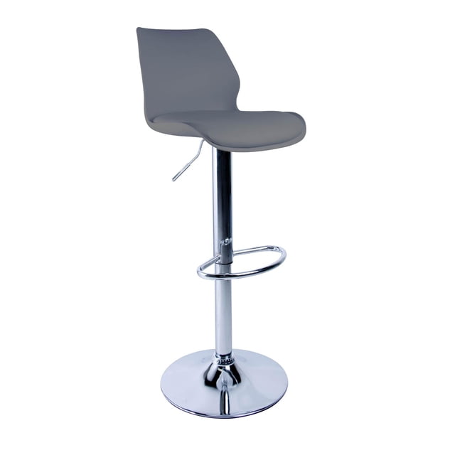 Banco Alto Silla Para Bar Barra Cocina Ajustable Respaldo gris