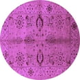 thumbnail image 1 of Ahgly Company Indoor Round Oriental Purple Industrial Area Rugs, 6' Round, 1 of 4