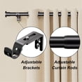 thumbnail image 6 of Curtain Rods 32-114 Inch, Small Curtain Rod Heavy Duty 1 Inch Adjustable Curtain Rod for Windows, Tension Rod Blinds Black Short Window Treatment Rods, Shower Curtain Rods Tension Easy Installation, 6 of 9