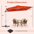 thumbnail image 2 of Costway 10 FT Patio Cantilever Umbrella Outdoor Aluminum Hanging Offset Umbrella w/ 360° Rotation Orange, 2 of 10