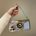 thumbnail image 2 of Case Compatible with iPhone 15 Plus,Cute 3D Vintage Camera Phone Case with Hand Strap Unique Cool Silicone TPU Case Shockproof Protective Case Women Girls for iPhone 15 Plus, 2 of 14