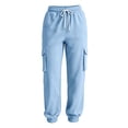 thumbnail image 4 of Lnmiateer Womens Soft Lounge Jogger Pants Solid Color Drawstring Elastic Waist Tapered Pockets Home Relaxation Friend Gathering, 4 of 6
