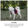 thumbnail image 4 of Oxford Cloth Pet Saddle Bag Reusable Lifting Handle Multi-pocket Casual 4 Season Reflective Adjustable Pets Saddlebag Pouch, 4 of 9