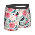 thumbnail image 3 of Bingfone Roses and Butterflies Men's Underwear - Casual Stretch Boxer Briefs-Medium, 3 of 9