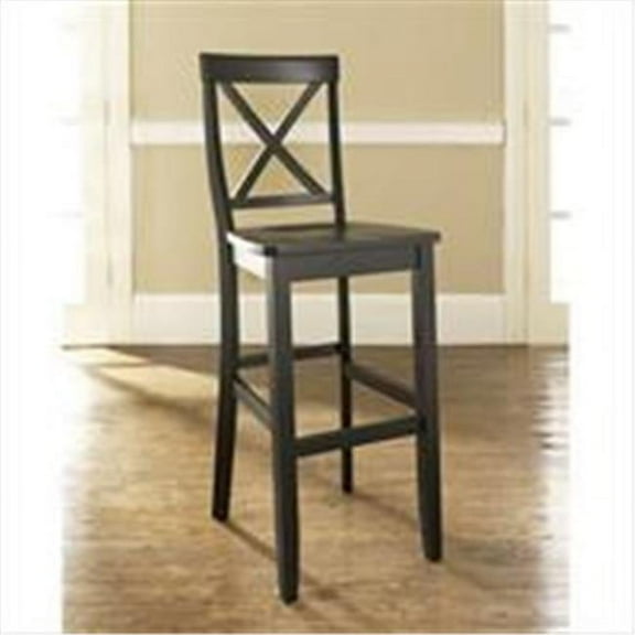 Crosley Furniture X-Back Bar Stool in Black Finish with 30 Inch Seat Height.