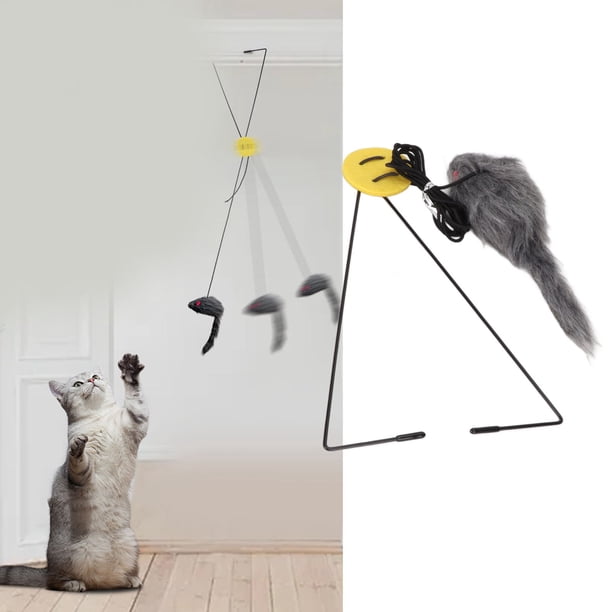 Juguete Para Gatos Con Ratón Para Colgar En La Puerta, Puerta Colgante De Felpa Retráctil, Juguetes Divertidos Para Gatos, Ejercicio Interactivo Para Aliviar El Estrés Con