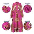thumbnail image 5 of VONDA Womens Elegant Long Shirt Dress Floral Pirnt Long Sleeve Party Casual A Line Maxi Dresses, 5 of 9