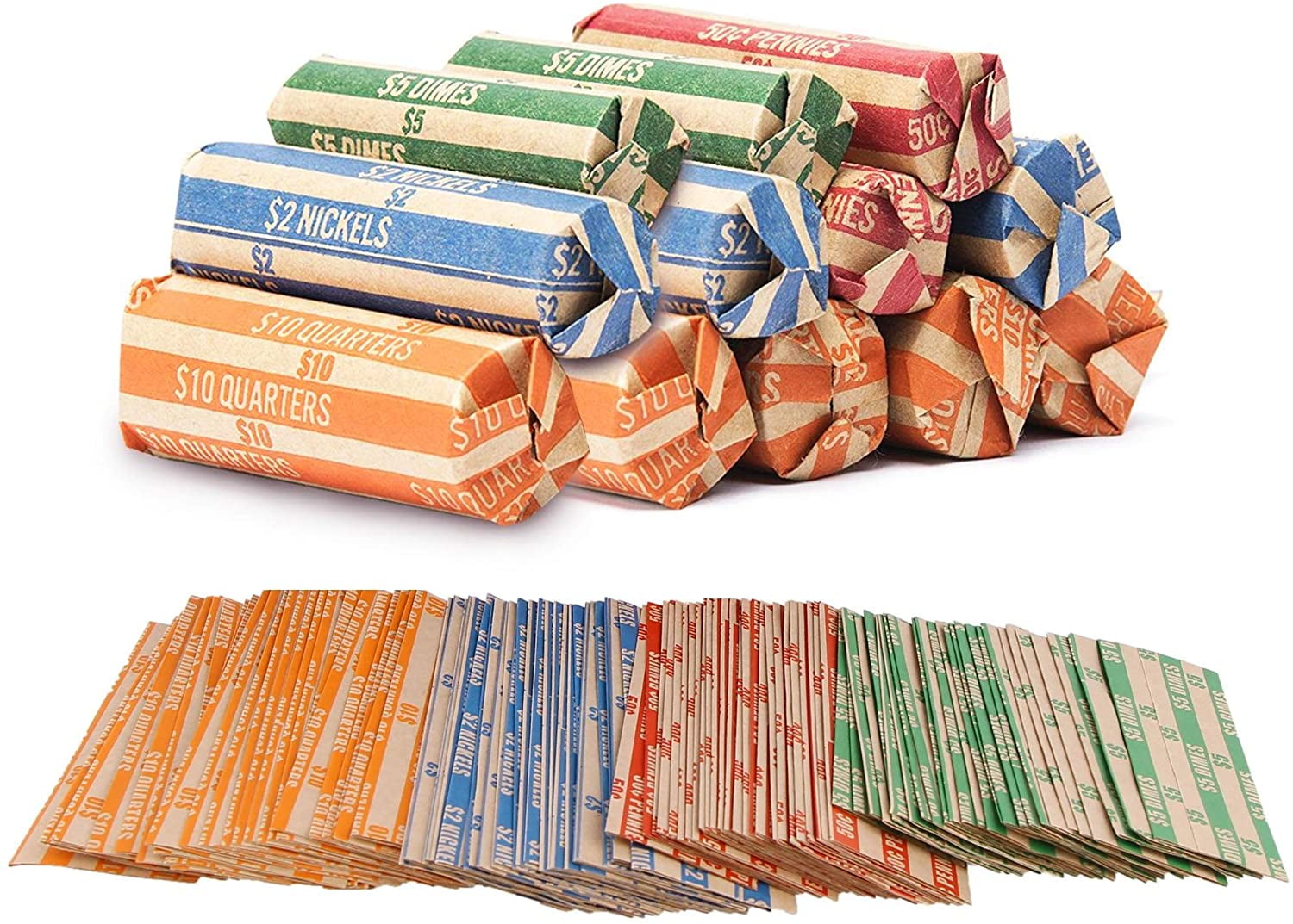 Flat Coin Wrappers Loonie Size $1 100 Wrappers Rolls Heavy Duty Easy Fill USA 