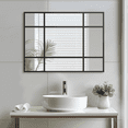 thumbnail image 3 of MAYEERTY 39" × 30" Rectangular Decorative Mirror Metal Windowpane Wall Mirror , Black Frame, 3 of 5