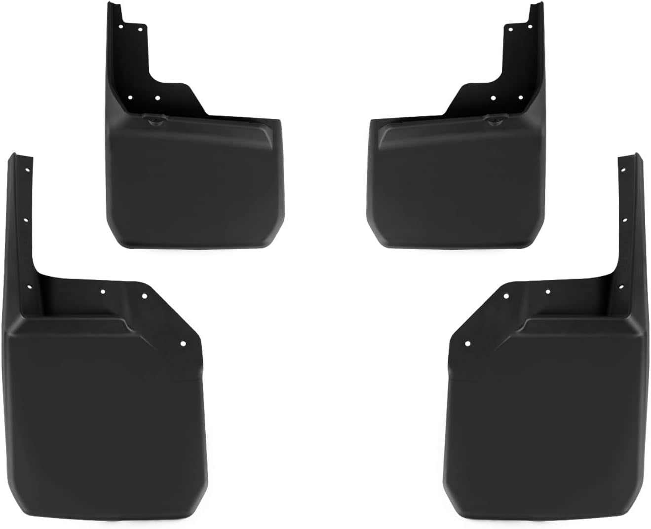 Heavy Duty Mud Flaps for  Wrangler JK 2007-2018 - Black Splash Guards Set with Hardware