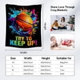 thumbnail image 2 of Basketball Blanket for Girls, Basketball Gifts for Boys Adults Sport Lovers, Kids Throw Blankets for Team Player Couch Sofa Home Decor (Colorful, 40x50 Inch), 2 of 6