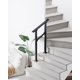 thumbnail image 3 of QinaQin Barandal exterior, kit de pasamanos de hierro para escalera con ángulo ajustable, pasamanos metálico resistente para pisos de concreto, madera, cemento o mármol, 3 of 7