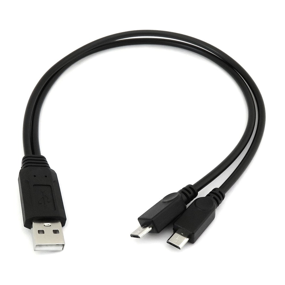 fusion brænde fritaget USB 2.0 Type A Male To Male Dual Micro USB Y Splitter Charging Data Cable -  Walmart.com