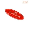 thumbnail image 3 of Unique Bargains 7'x3' No Soliciting Sign Acrylic Self Adhesive Oval Door Sticker Wall Sign Red 2 Pack, 3 of 5