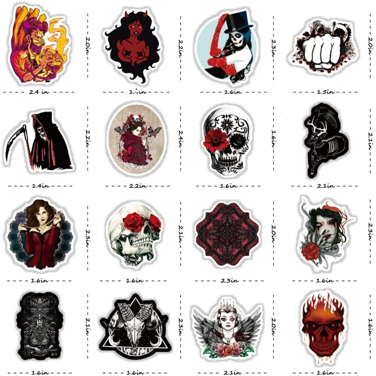 Sticker - Gothic Style Demon Dark Red Punk Stickers