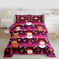 thumbnail image 2 of Manfei Teens Christmas Snowman Queen Comforter Set, Snowflake Xmas Tree Bedding Sets, Cartoon Rustic Deer Reversible Bedding Comforter Set, Luxury Bedroom Decor, 3 Pieces, 2 of 8