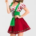 thumbnail image 5 of Odeerbi Bavarian Oktoberfest Dirndl Dress for Women Novelty Elegant Halloween Dress Girl Beer Festival Stage Dress Restaurant Work Dress Bar Maid Dress Green, 5 of 6