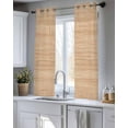 thumbnail image 5 of Brown Wood Grain Sheer Curtains 39 Inch Length 2 Panels Set for Living Room/Bedroom, Retro Western Farmhouse Wooden Board Kitchen Curtains Grommet Semi-Sheer Curtains Window Treatments 27.5"x39"x2, 5 of 7