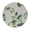 thumbnail image 2 of JEUXUS  Leaf Green Round Tablecloth Reusable Circle Table Cover Washable Circle Table Cloth for Kitchen Dining Room Picnic Patio Wedding Party White, 2 of 7