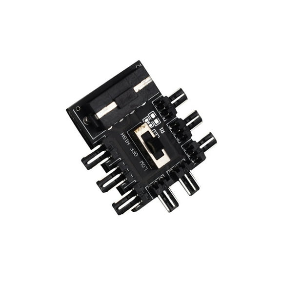 Seitruly Divisor de concentrador de ventilador de computadora adaptador de controlador de velocidad de 2 niveles grande 4P alimentado Type3 NO3