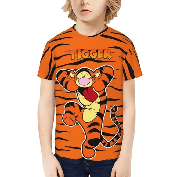 Tigger P-ooh Youth T-shirt Graphic Shirts Short Sleeves Shirt Tees