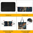 thumbnail image 4 of Ornate Moth Cosmic Floral Art Waterproof Picnic Blanket with Foldable Zipper, Suitable for Outdoor Use, Suitable for Travel, Camping, Beaches, Parks, Grasslands, Picnic Blanket Accessories, 4 of 8