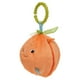 thumbnail image 1 of Manhattan Toy Mini-Apple Farm Orange Baby Travel Toy with Rattle, Squeaker, Crinkle Fabric & Teether Clip-on Attachment, 1 of 1