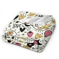 thumbnail image 2 of DouZhe Ultra-Soft Micro Fleece Lightweight Flannel Bed Blanket, Eye Strawberry Romantic Doodle Print Cozy Warm Throw Blankets, 50"x40", 2 of 7