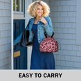 thumbnail image 6 of Pink and Black Of Leopard Print Drawstring Lunch Bag Women - Drawstring Lunch Bag Insulated for Work Office - Stain-Resistant Large Lunchbags for Women with Multi-Pockets, 6 of 6