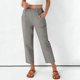 thumbnail image 5 of Pincandy Women's Solid Color Elastic Waist Pockets Linen Blend 9-Point Pants, Casual & Daily Wear, 5 of 7