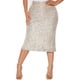 thumbnail image 1 of Falda de lentejuelas Prolriy para mujer, color liso, a juego, de moda, con lentejuelas, ajustada, de cintura alta, de longitud media, faldas de mujer, beige, XL, 1 of 6