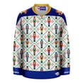 thumbnail image 4 of Christmas Nutcrackers Ugly Sweater Holiday Hockey Jersey, 4 of 5