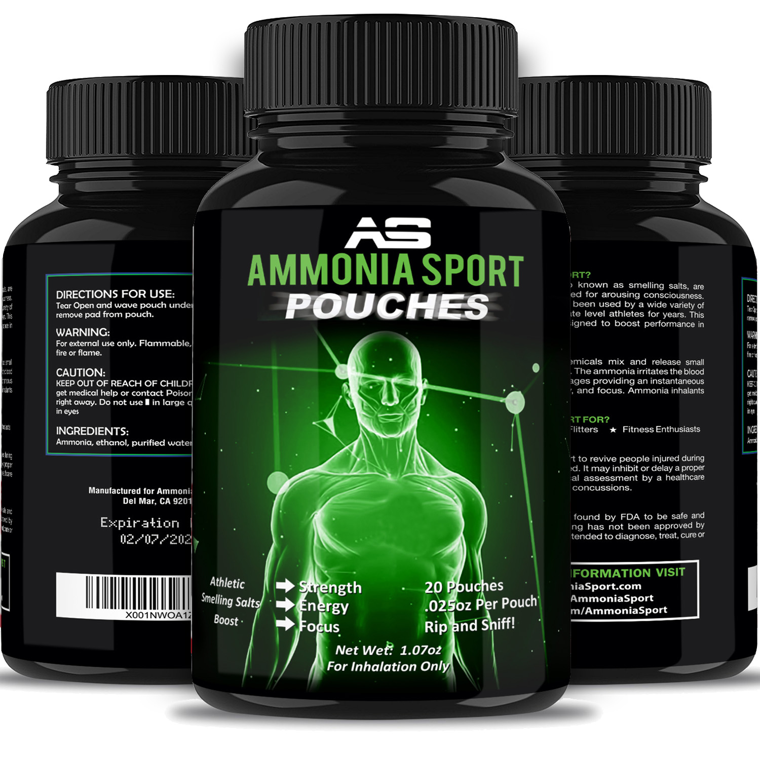 Ammoniasport Athletic Smelling Salts Pouches 20 Ammonia Inhalant Smelling Salt Ammonia Inhalants Walmart Com Walmart Com