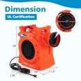 thumbnail image 2 of Costway 2 HP/1500W Air Blower Commercial Inflatable Bounce House Blower for Water Slide, 2 of 9
