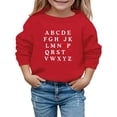 thumbnail image 4 of Likimi Kids Toddler Girls Boys Tops Valentine'S Day Letter Print Crew Neck Long Sleeve Winter Warm Pullover Casual Soft T Shirt Red Size 2-3 Years, 4 of 4