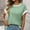 c01Green, variant on JGGSPWM Women's Summer Short Sleeve Blouses Solid Color Shirts Top Fashion Round Neck Cap Sleeve Knit Casual Clothes Yellow S