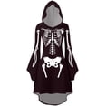 thumbnail image 4 of Halloween Dresses For Women Adult Skeleton Dress Comfy Easy Onesie Jumpsuit With Cozy Hooded, 4 of 5
