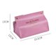 thumbnail image 2 of Caja de pañuelos plegable de cuero, soporte para servilletas de escritorio (rosa B), 2 of 5