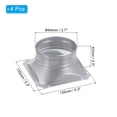 thumbnail image 2 of Unique Bargains 4 Inch Duct Connector Flange Square to Round Interface Metal Straight Pipe Air Duct, 4 Pcs, 2 of 5