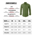thumbnail image 6 of SPEEDRUN Men's Dress Shirts Long Sleeve Stretch Casual Button Down Collar Shirts for Men Dress Shirts Long Sleeve Army Green 3XL, 6 of 7