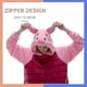 thumbnail image 3 of Pijamas de una pieza para adultos unisex de ajuste cómodo, franela Cosplay Animal de una pieza disfraz de Halloween ropa de dormir Homewear.v3, 3 of 4