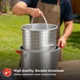thumbnail image 6 of Megamaster 80 Qt Aluminum Turkey Fryer Pot with Basket, Premium Seafood Boil Pot with Lid and Silicon Handles, Large Stock Pot for Frying Turkey, Seafood, Crawfish, Crab, 6 of 7