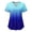 Blue, variant on BloomJoy Scrubs for Women Fashion Gradient Print Short Sleeve V Neck Tops Holiday Working Blouse Shirt With Pockets Long Sleeve Shirts for Women Fall Tunics Summer Fit Mom Short
