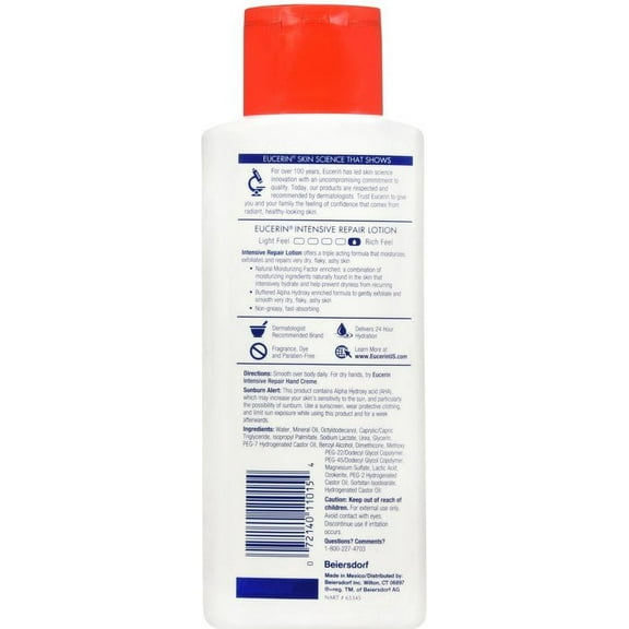 Eucerin Intensive Repair Lotion 8.4 oz Pack of 2