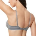 thumbnail image 4 of Wingslove Women's Sexy 1/2 Cup Lace Bra Balconette Mesh Underwired Demi Shelf Bra Unlined See Through Bralette,Gray 38D, 4 of 7